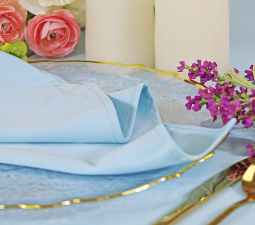 10 ft x 10 ft Scuba (Wrinkle-Free) Event Backdrop Curtain Drape Panel - Baby Blue (1pc)