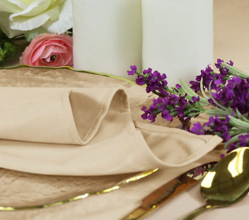 10 ft x 10 ft Scuba (Wrinkle-Free) Event Backdrop Curtain Drape Panel - Champagne (1pc)