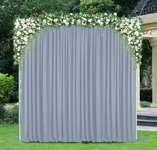 10 ft x 10 ft Scuba (Wrinkle-Free) Event Backdrop Curtain Drape Panel - Dusty Blue (1pc)