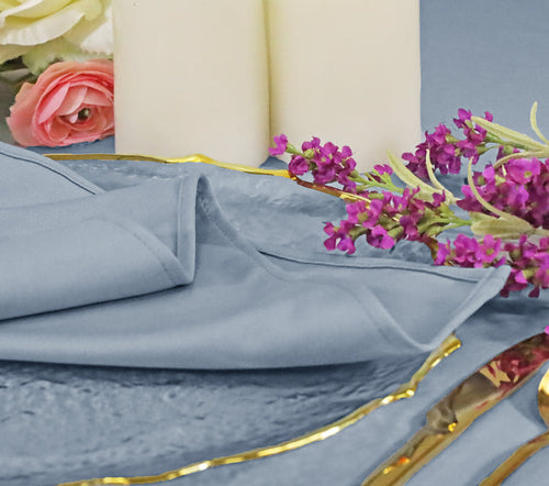 10 ft x 10 ft Scuba (Wrinkle-Free) Event Backdrop Curtain Drape Panel - Dusty Blue (1pc)