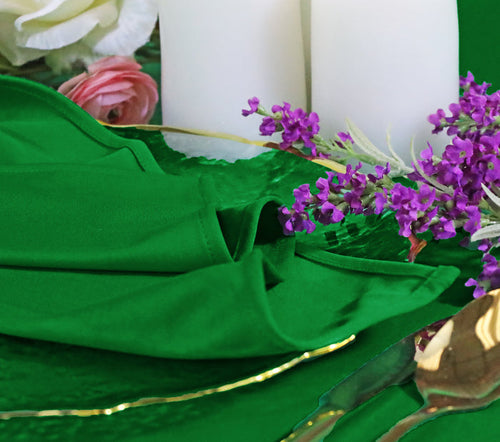 10 ft x 10 ft Scuba (Wrinkle-Free) Event Backdrop Curtain Drape Panel - Emerald Green (1pc)