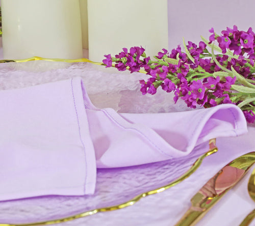10 ft x 10 ft Scuba (Wrinkle-Free) Event Backdrop Curtain Drape Panel - Lavender (1pc)