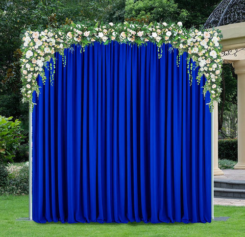 10 ft x 10 ft Scuba (Wrinkle-Free) Event Backdrop Curtain Drape Panel - Royal Blue (1pc)