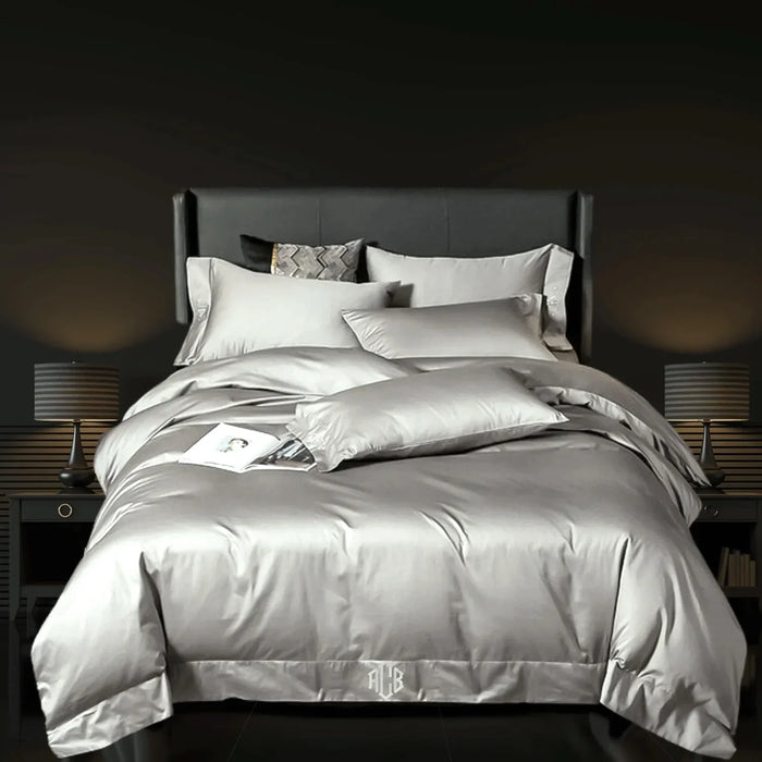 Long-staple cotton sateen duvet cover set - Chateaux IX by BEDLAM