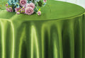 108" Seamless Round Satin Tablecloth - Moss Green/Olive Green (1pc)