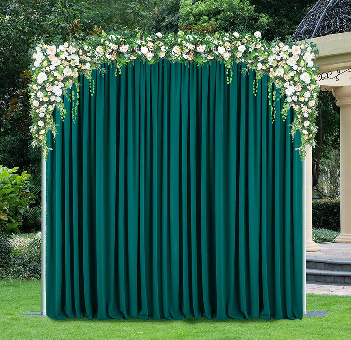 12 ft x 10 ft Scuba (Wrinkle-Free) Event Backdrop Curtain Drape Panel - Oasis (1pc)