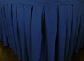17'x29" Accordion Pleat Premium Polyester Table Skirt - Navy Blue (1pc)