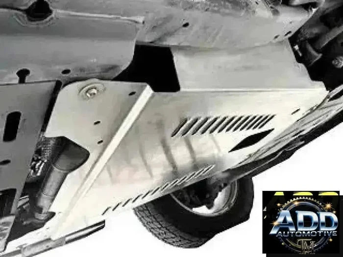 2009-2027 Ford Expedition catalytic converter shield made of marine-grade aluminum with louvers and security bolts for theft protection