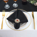 20"x20" Crinkle Scuba (Wrinkle-Free) Napkins - Black (10pcs/pk)
