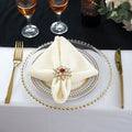 20"x20" Crinkle Scuba (Wrinkle-Free) Napkins - Ivory (10pcs/pk)