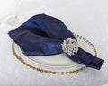 20"x20" Crushed Taffeta Napkins - Navy Blue (10pcs/pk)