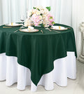 54"x54" Seamless Square Premium Polyester Table Overlay Topper - Hunter Green/Holly Green (1pc)
