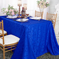 72"x120" Seamless Rectangular Versailles Chopin Damask Jacquard Polyester Tablecloth - Royal Blue (1pc)