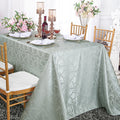 72"x120" Seamless Rectangular Versailles Chopin Damask Jacquard Polyester Tablecloth - Silver (1pc)