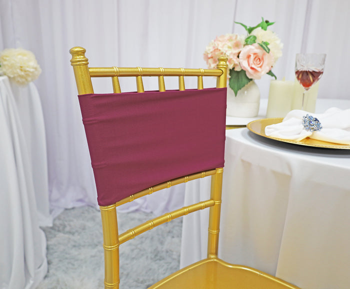 7"x13" Spandex Chair Bands - Sangria (10pcs/pk)