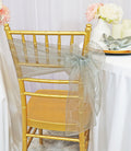 8"x108" Organza Chair Sashes - Silver (10pcs/pk)