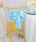 9.5"x108" Crushed Taffeta Chair Sashes - Baby Blue (10pcs/pk)