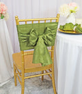 9.5"x108" Crushed Taffeta Chair Sashes - Moss Green/Olive Green (10pcs/pk)