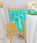 9.5"x108" Crushed Taffeta Chair Sashes - Tiff Blue/Aqua Blue (10pcs/pk)