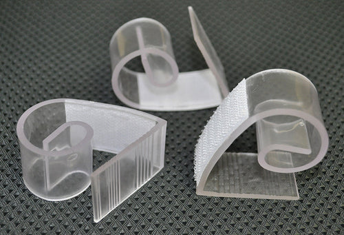 (Fit 2"~ 2.5" Thickness Table) Adjustable Clear Plastic Table Skirt Clips (12pcs/pk)