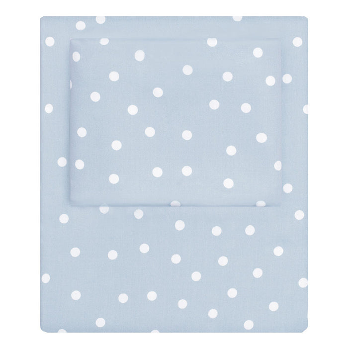 French Blue Polka Dots Fitted Sheet