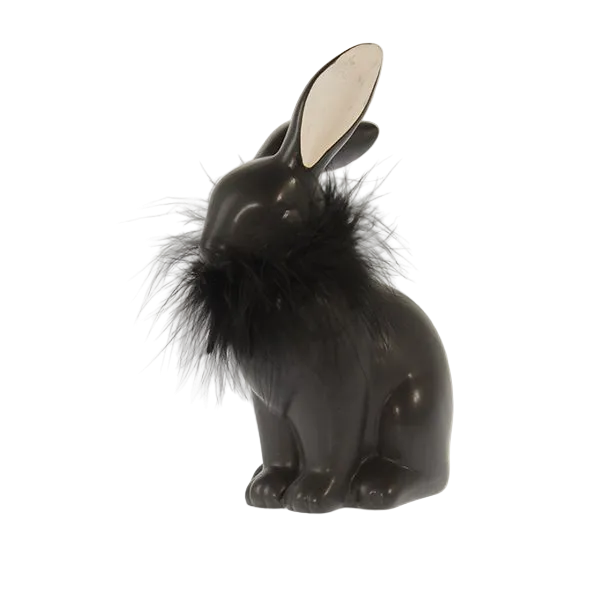 Hase mit Fell - charmante Dekoration mit natürlichem Look