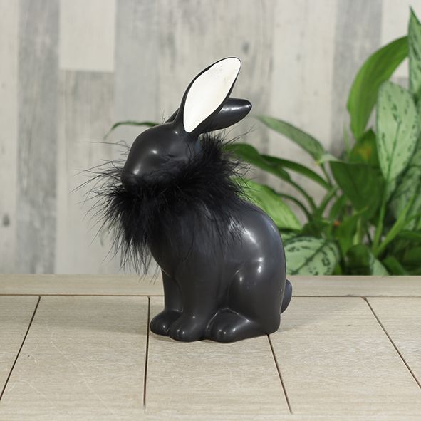 Hase mit Fell - charmante Dekoration mit natürlichem Look