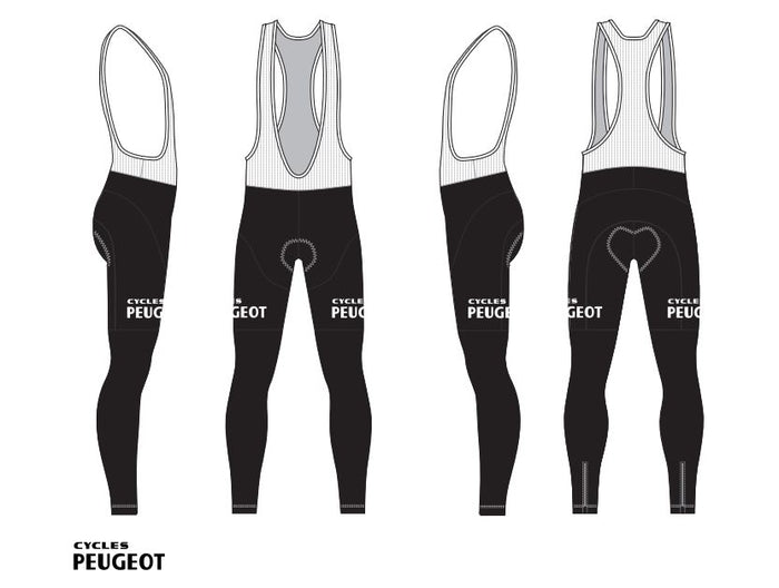 Lange Wielerbroek Peugeot (fleece) Zwart- REDTED