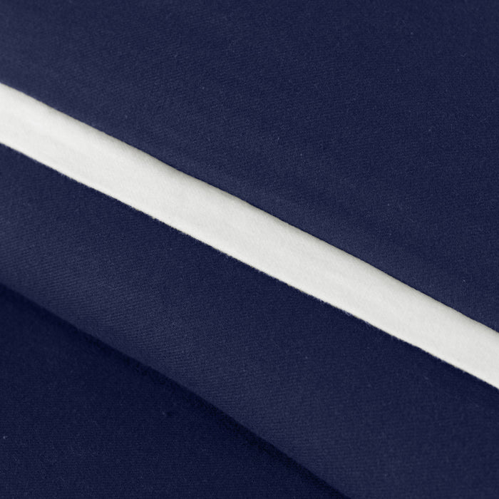 Navy Hudson Flannel Sham Pair