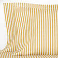 Ochre Striped Pillowcase Pair
