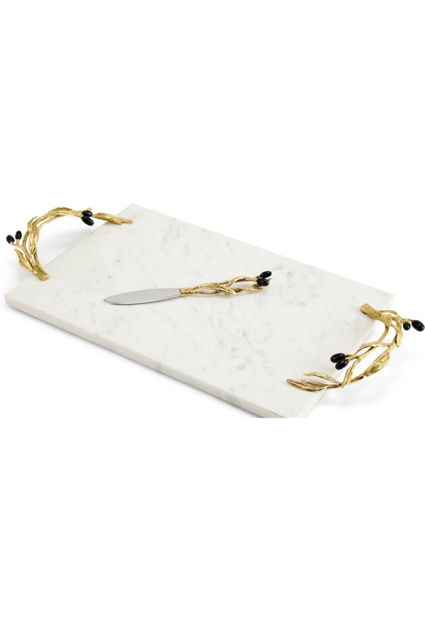 Michael Aram | Olive Branch Cheeseboard with Knife | Gattles