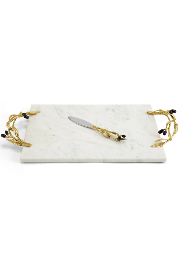 Michael Aram | Olive Branch Cheeseboard with Knife | Gattles