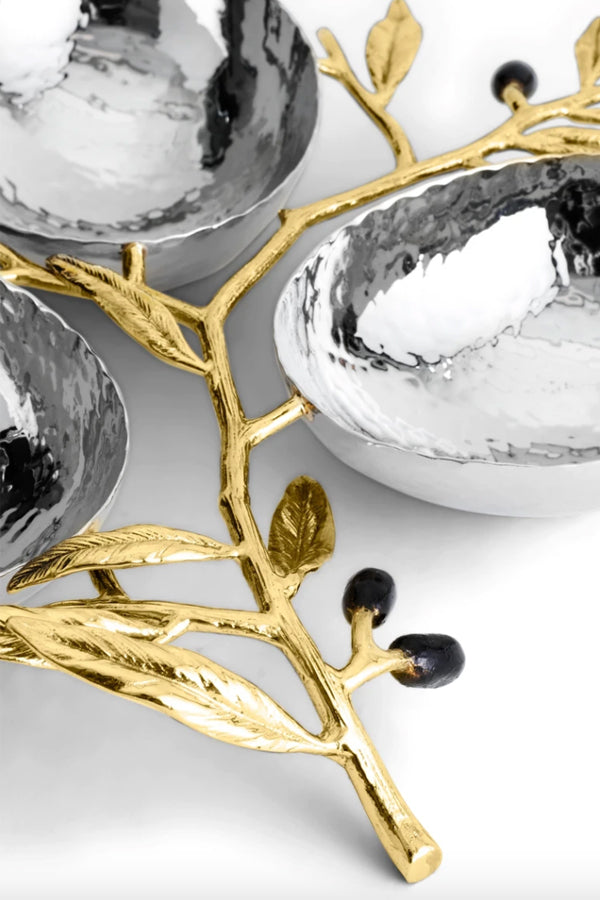 Michael Aram | Olive Branch Triple Dish | Gattles