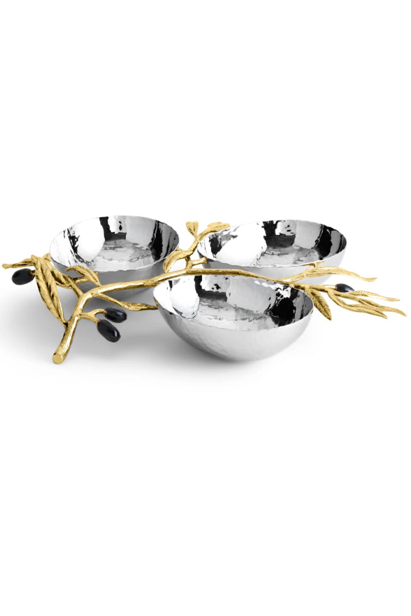 Michael Aram | Olive Branch Triple Dish | Gattles