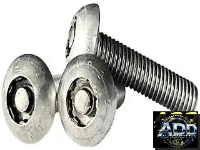 Patented M8-125 Security Bolt with recessed drive and rounded button head for vehicle anti-theft use