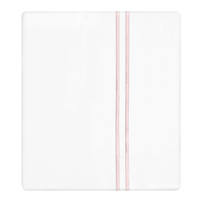 Pink Lines Embroidered Flat Sheet