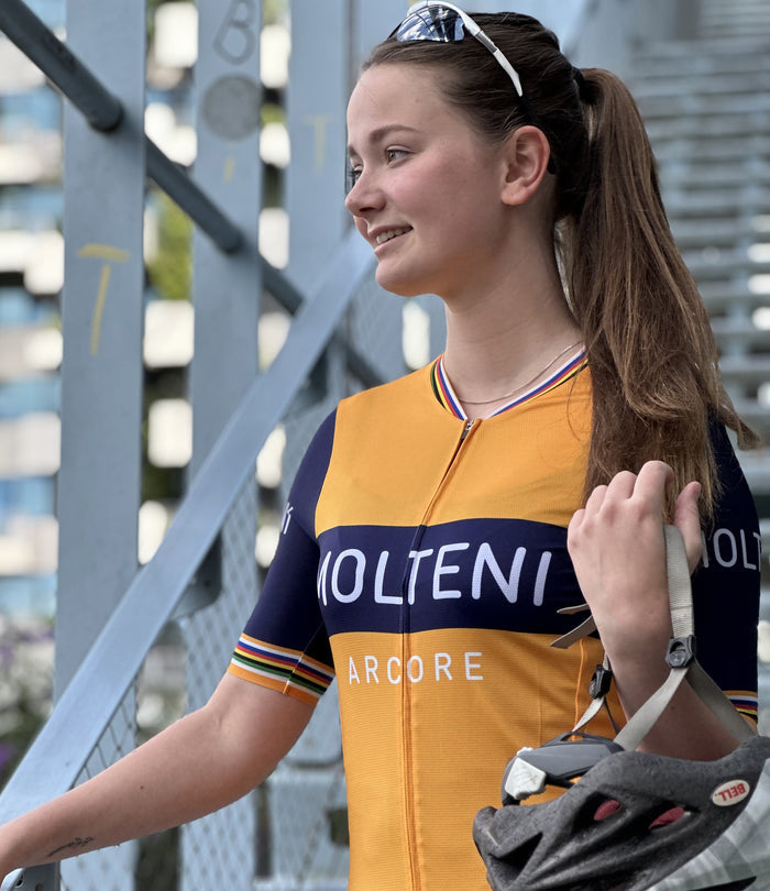 Retro Dames Wielershirt Molteni Oranje - REDTED