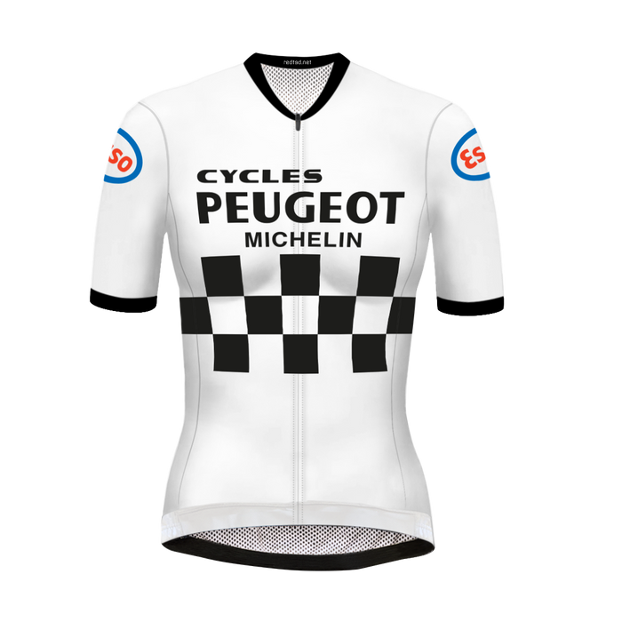Retro Dames Wielershirt Peugeot Wit - Gruppo Sportivo
