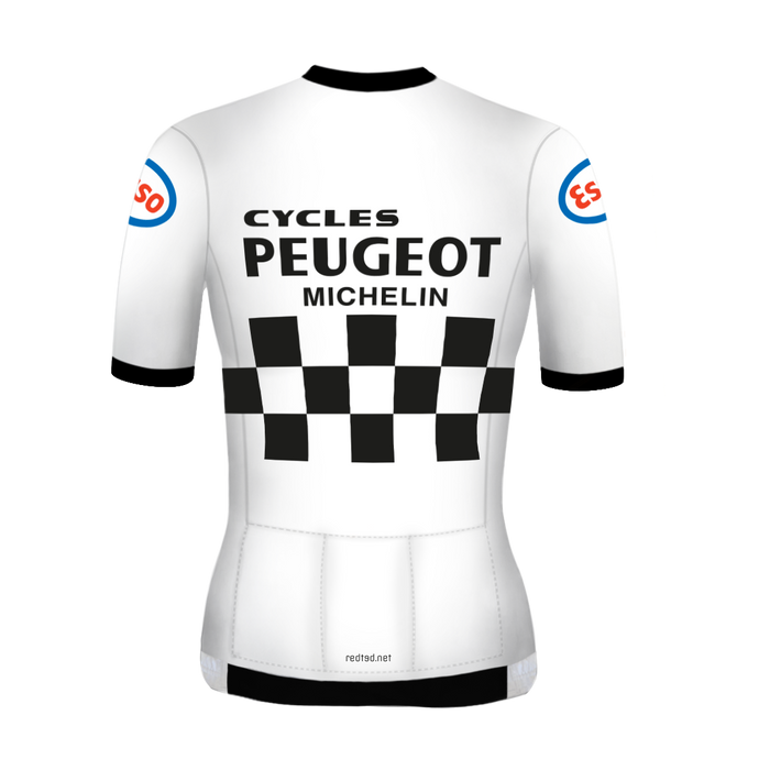 Retro Dames Wielershirt Peugeot Wit - Gruppo Sportivo