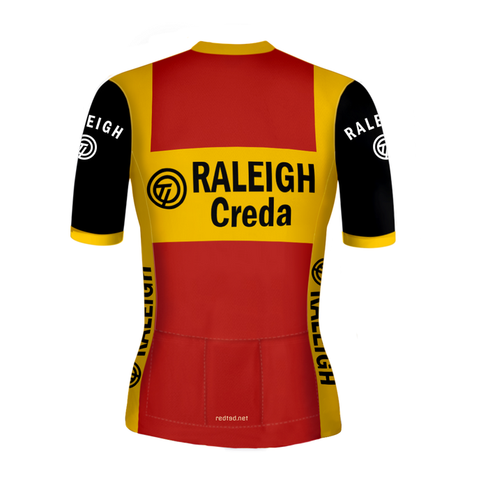 Retro Dames Wielershirt TI-Raleigh rood - REDTED