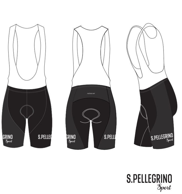 Retro Wielerbroek San Pellegrino - REDTED - ZWART