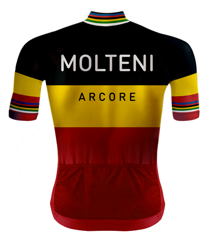 Retro Wielershirt Belgische Kampioenstrui Molteni - REDTED