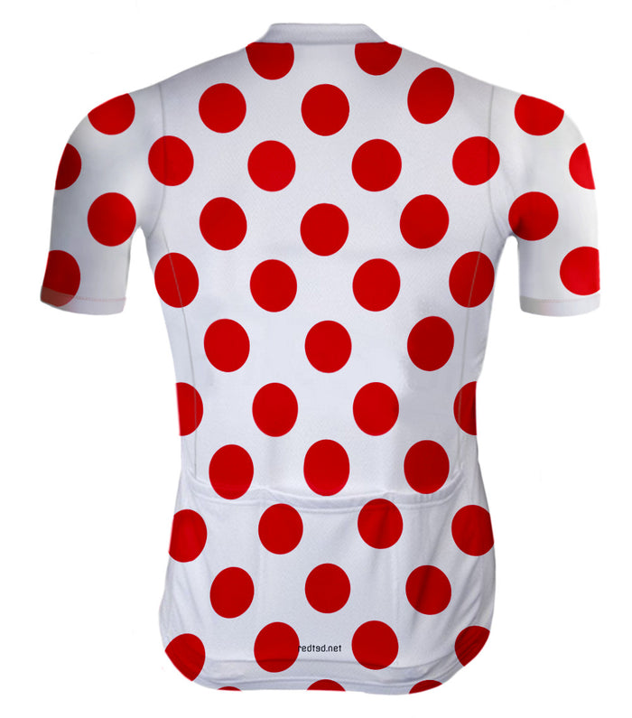 Retro Wielershirt Bolletjestrui Rood/Wit - REDTED