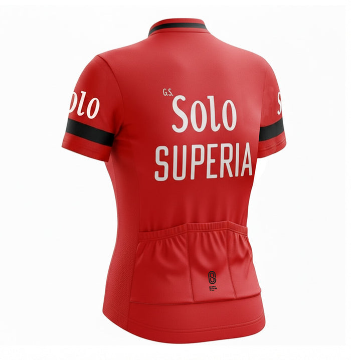 Retro Wielershirt Dames Solo Superia - Rood Gruppo Sportivo
