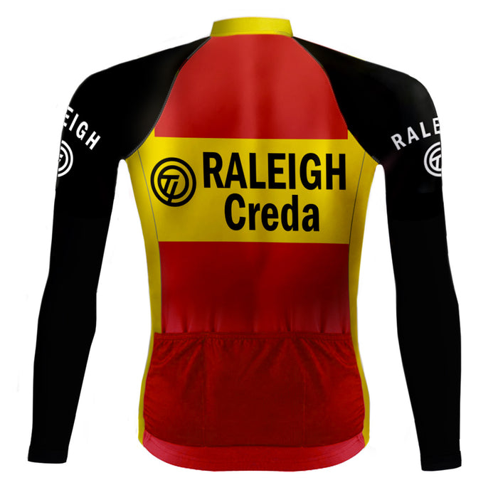 Retro Wielershirt Lange Mouwen TI-Raleigh Rood - REDTED