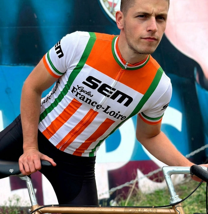 Retro Wielershirt Sem - Rood/Wit/Groen  Gruppo Sportivo