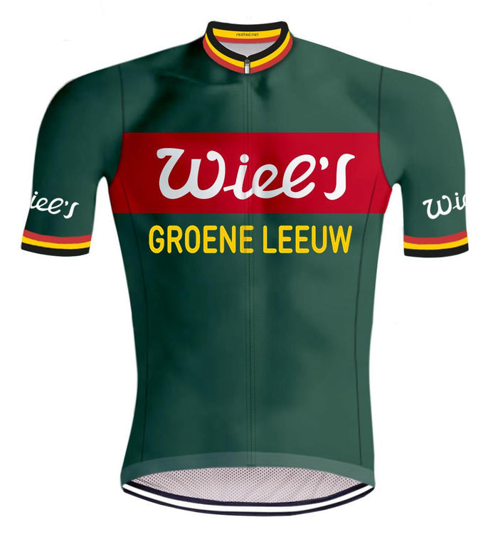 Retro Wielershirt WIEL'S GROENE LEEUW - REDTED