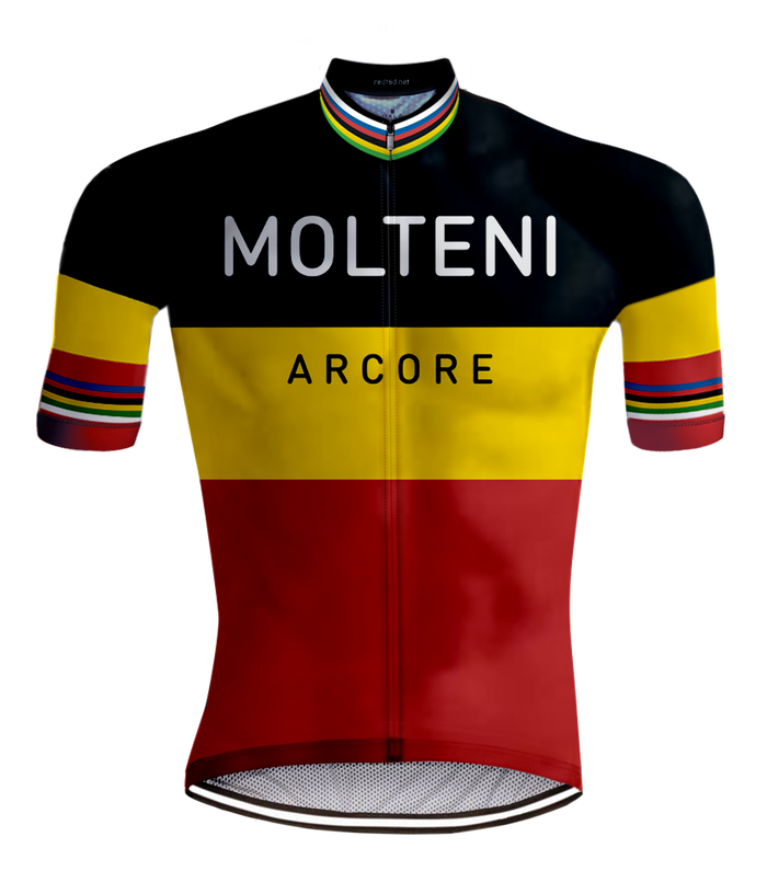 Retro Wielertenue Molteni Belgische Kampioen - REDTED