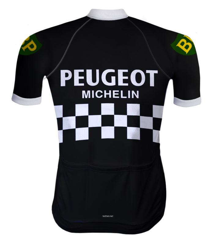 Retro Wielertenue Peugeot Zwart/Wit - REDTED
