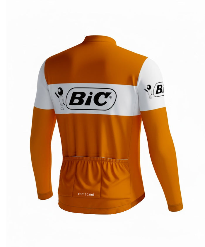 Retro Winter Wielerjack (fleece) Bic - Oranje REDTED